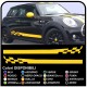 adesivi laterali MINI cooper grafica mini strisce MINI scacchi Checker grafica MINI COOPER S COUNTRYMAN - Tutti i modelli