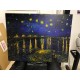 Quadro Van Gogh - Notte Stellata sul Rodano - Van Gogh Starry Night on Rodano Quadro stampa su tela canvas con o senza telaio