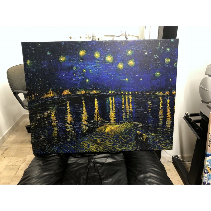 Vincent Van Gogh-Notte Stellata sul Rodano - ART+PLUS vendita stampe su tela,  quadri e poster