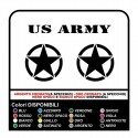 2 Stickers STAR US ARMY RENEGADE-cm 25x25-star military 4X4
