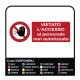 Adhesivo Prohibido el acceso a personal no autorizado - Adhesivo personalizable