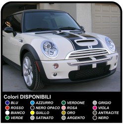 Pegatinas de la CAMPANA MINI COOPER S bandas de CAMPANA UNIVERSAL PARA TODOS los MODELOS de cintas adhesivas mini cooper