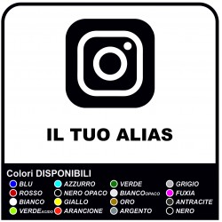 ADESIVI INSTAGRAM + TUO ALIAS (NOME)