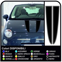 Stickers for FIAT 500 KIT bands Italian flag hood roof and trunk stripes tricolor flag stickers italy