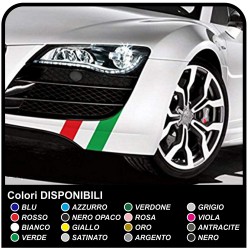 Universal adhesives for car KIT bands of the Italian flag for the hood roof and trunk stripes tricolor flag stickers Italian