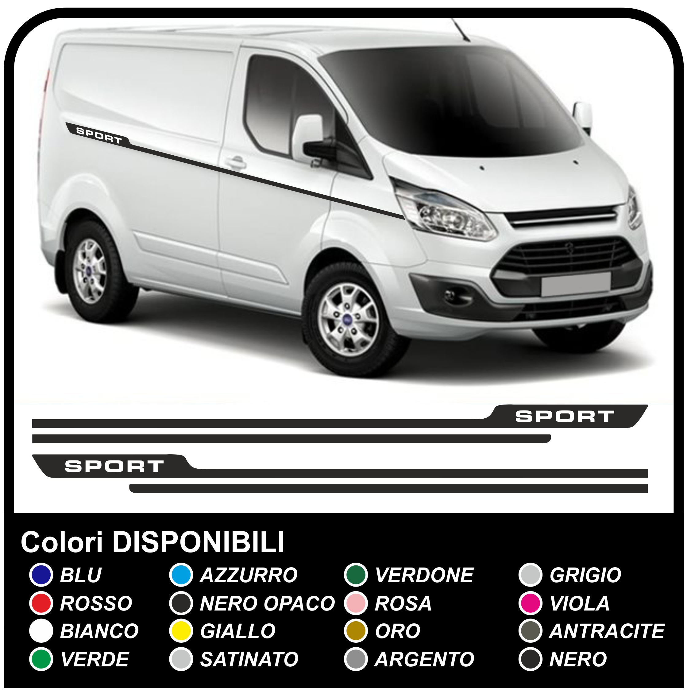 Aufkleber FORD Transit MK II Nase vorn Sticker 80er Klein-Transporter Oldtimer
