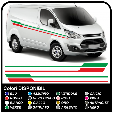 Adhesives TRANSIT M-SPORT Side Van graphics van stickers decals stripes ford transit custom turneo