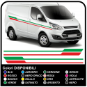 Adhesives TRANSIT M-SPORT Side-Tricolor, Van graphics, van stickers decals stripes ford transit custom turneo Italy