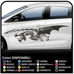 Lado adhesivo adhesivos Coche Dragón Pegatinas Dragón Tribal cm 170