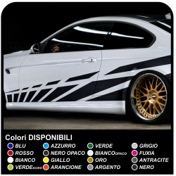 Adesivi Laterali per Auto Strisce adesive Racing Stickers Tuning Fasce Laterali da Corsa cm 270