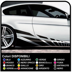 Adhesive Side Car Stripes stickers Racing Stickers Tuning Side Bands Running cm 210