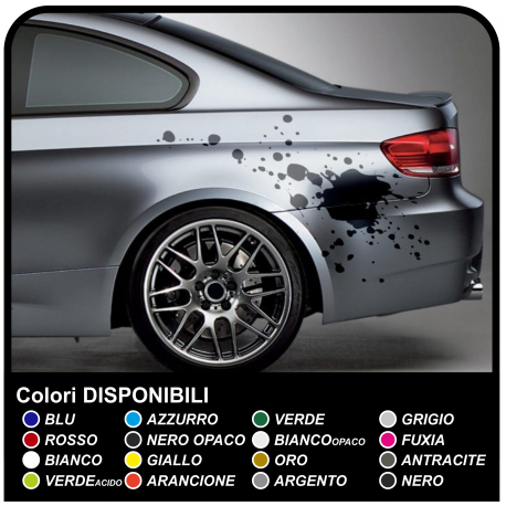 Adesivi laterali per auto macchia Splash macchie adesive per auto tribal tuning 