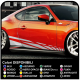 Stickers for the sides car 195cm Adhesive side Racing Sport Decoration Sticker for car Tuning race