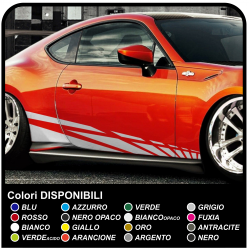 Der aufkleber für die fahrzeugseite auto 195cm seitlichen Aufkleber Sport Racing-Dekoration-Aufkleber für auto-Tuning-lauf