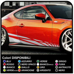 Stickers for the sides car 195cm Adhesive side Racing Sport Decoration Sticker for car Tuning race