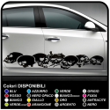 Los CRÁNEOS de pegatinas agresivo parte delantera del coche, el cráneo de la etiqueta engomada cm 185 rayas Tribales coche