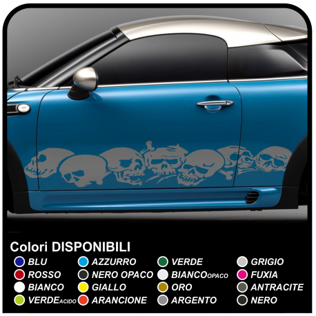 Adhesive strips skulls car cm 185 adhesive side drive skull skull sticker cm 185 for the side car Tribal
