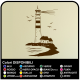 Sticker LIGHTHOUSE Maritime cm 58x90 wall Stickers, wall, door, kitchen, bathroom, WC, living room