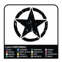 Sticker STAR cm 40 Jeep CJ CJ3 CJ5 CJ7 CJ8, US ARMY star military 4X4