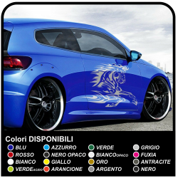 Adesivi cavalli cm 80 TRIBAL Adesivi laterali cavallo rampante tuning tattoo auto sport tuning