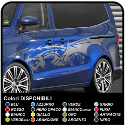 Adhesive side DRAGON Tribal tuning 250cm side stripes Stickers Tribal Tuning size cm 250 for vans, buses and cars