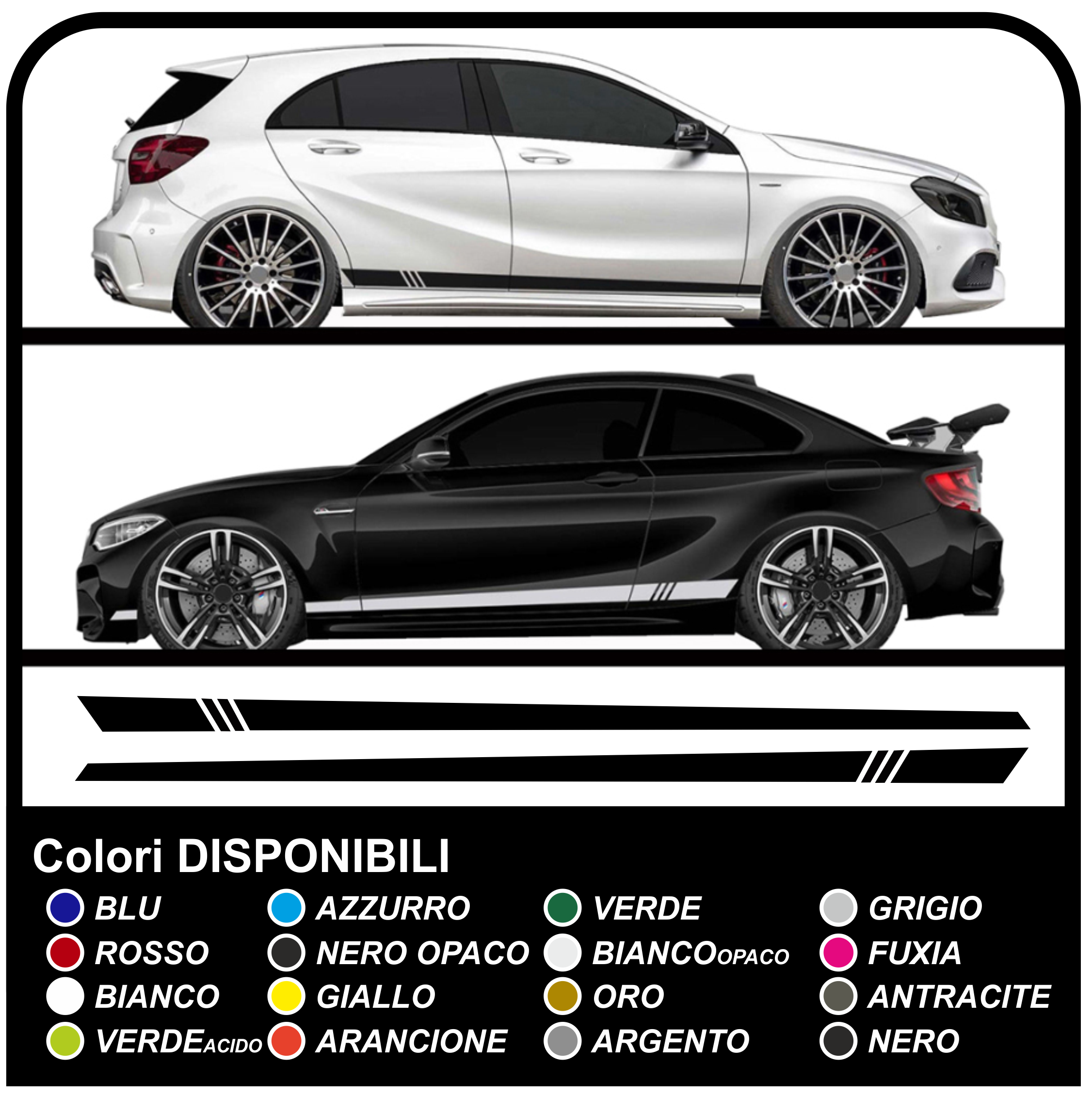 Stickers Bande Voiture RACING tuning ·.¸¸ FRANCE STICKERS ¸¸.·