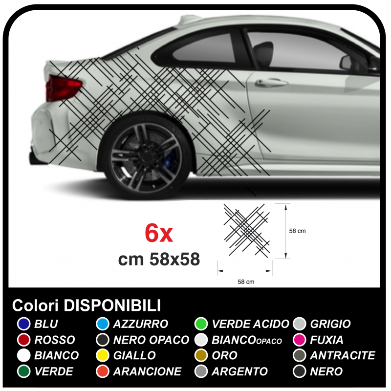 Aufkleber seitliche linien für grafik-sportwagen, aufkleber kotflügel  motorhaube und die seite für auto-Tuning Decor