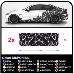 Stickers sides-car Triangles complete Set Camouflage for car auto Decal racing Sticker Decoration, the sides SPORT