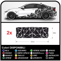 Adesivi Camouflage Triangoli Set completo Camouflage per auto adesivi mimetici decorazione auto fiancate cofano e baule SPORT