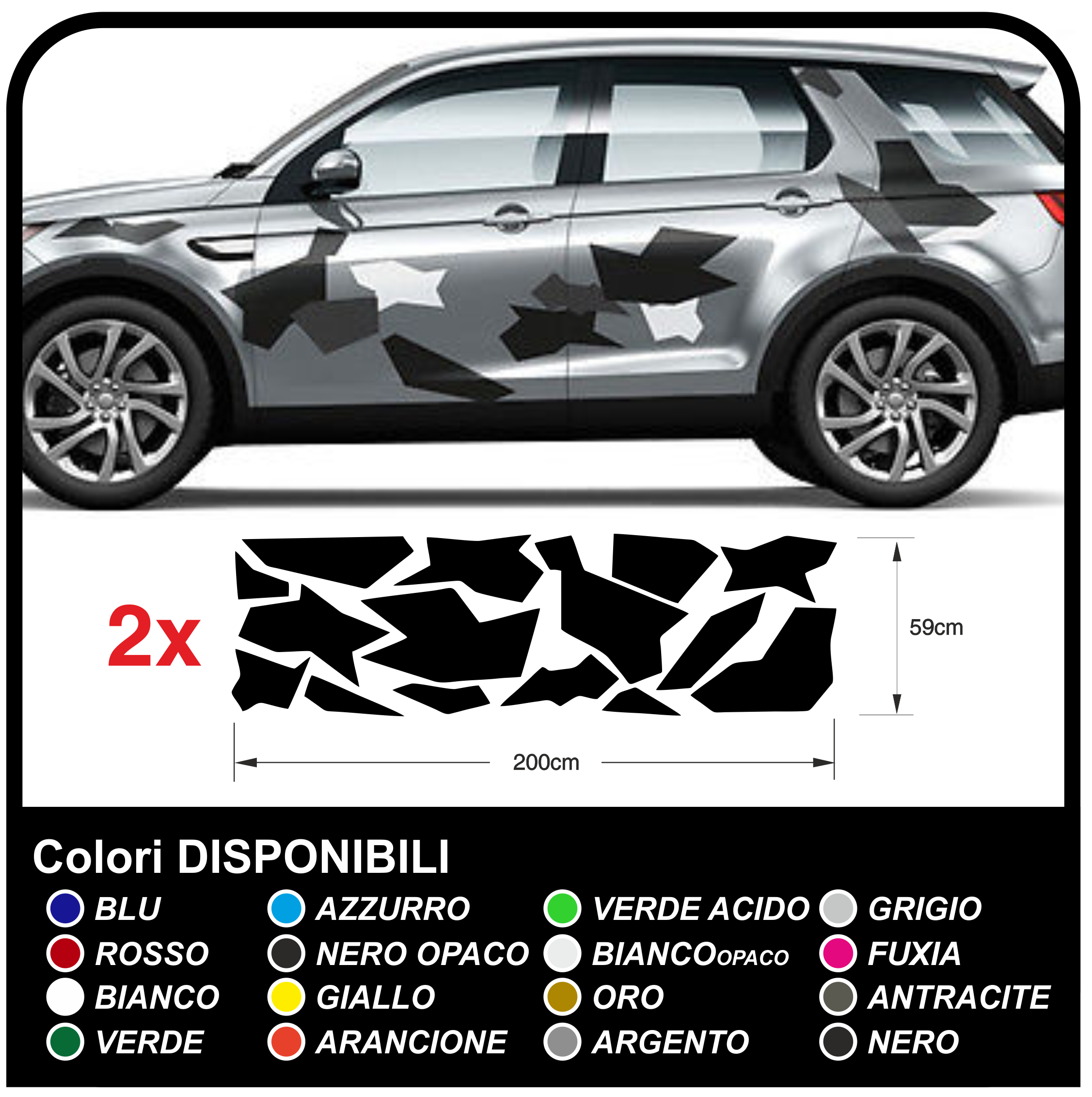 Aufkleber-TARNUNG für suv mit offroad-und auto-grafik-dekorative auto  aufkleber camouflage sticker decals