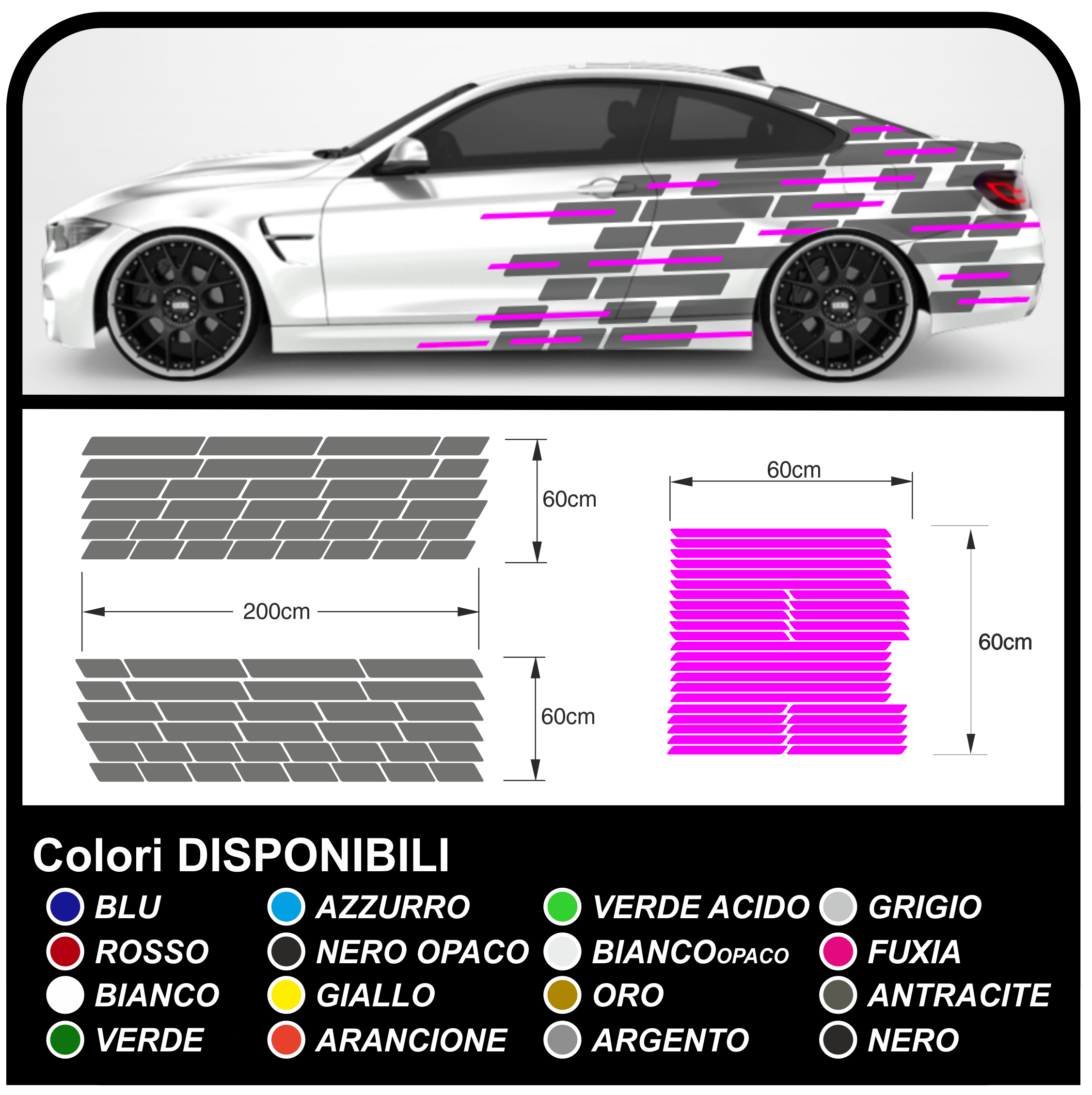 tattoo camouflage camouflage decals sticker graphics, car, two-tone