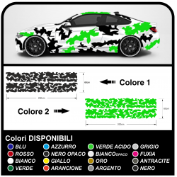 Pegatinas de coche de camuflaje Camuflaje gráficos militar del dos-tono