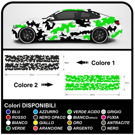 Pegatinas de coche de camuflaje Camuflaje gráficos militar del dos-tono