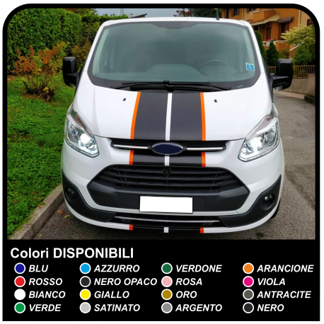 Adhesives TRANSIT M-SPORT two-tone Side and bonnet, Van graphics, van stickers decals stripes ford transit custom turneo