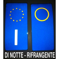 2 pegatinas de la placa de AUTO tiras REFLECTANTES - Excelente calidad - Neutral o de la provincia de año