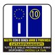targa pegatinas de coche smart smart de la placa