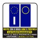 targa pegatinas de coche smart smart de la placa