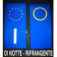 2 pegatinas de la placa de la MOTOCICLETA REFLEXIVO - Excelente calidad - Neutral o de la provincia de año