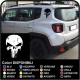 stickers Skull worn effect to the rear jeep renegade stickers Jeep Renegade skull Punisher