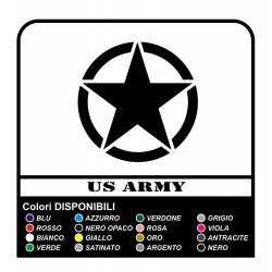 Sticker STAR militaire cm7 x Jeep RENEGADE COMPASS, Cherokee, et SUV