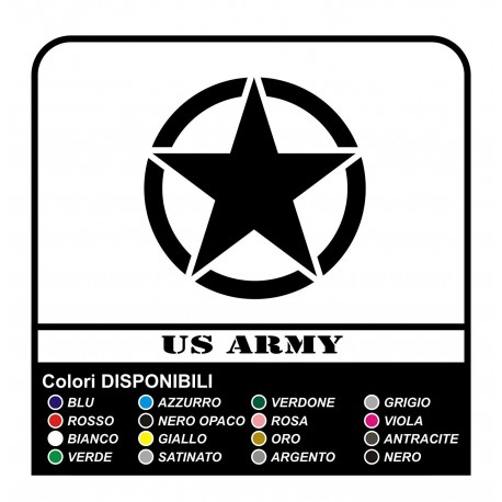 Sticker STAR military consumed cm7 x Jeep RENEGADE COMPASS, Cherokee, and SUV