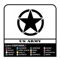 Sticker STAR militar cm7 x Jeep RENEGADE BRÚJULA, Cherokee, y SUV