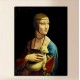 Quadro Dama con Ermellino Leonardo Da Vinci - Lady with Ermine - stampa su tela canvas con o senza telaio