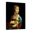 Quadro Dama con Ermellino Leonardo Da Vinci - Lady with Ermine - stampa su tela canvas con o senza telaio