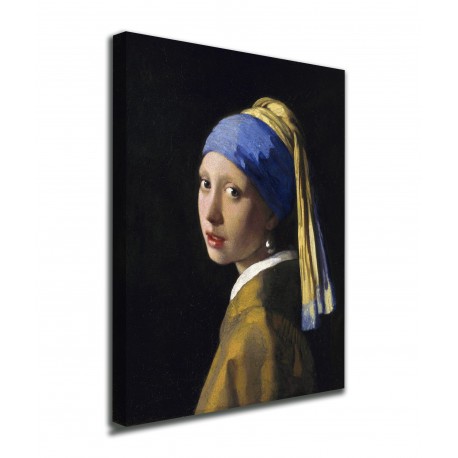 Painting Girl with the pearl earring .- Jan Vermeer - Girl with a pearl earring - print on canvas with or without frame