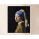 Peinture Girl with the pearl earring .- Jan Vermeer - jeune Fille à la perle - impression sur toile avec ou sans cadre