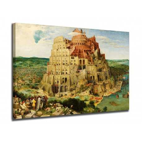 La peinture de la Tour de Babel de Pieter Brueghel l'ancien - " Tour de Babel - impression sur toile avec ou sans cadre