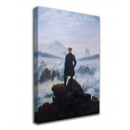 Quadro Viandante sul mare di nebbia Caspar David Friedrich stampa su tela canvas con o senza telaio