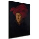 Marco el Retrato de un hombre con un turbante rojo, Jan van Eyck impresión en lienzo con o sin marco