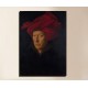 Framework the Portrait of a man with a red turban, Jan van Eyck print on canvas with or without frame